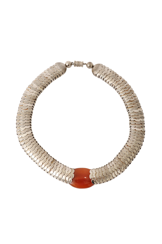 Scaled metal collar necklace @ Recess LA