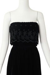velvet evening dress by Oscar de la Renta on mannequin close @ Recess LA