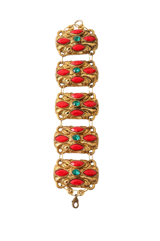 Cabochon link bracelet by Dominique Denaive vertical @ Recess LA