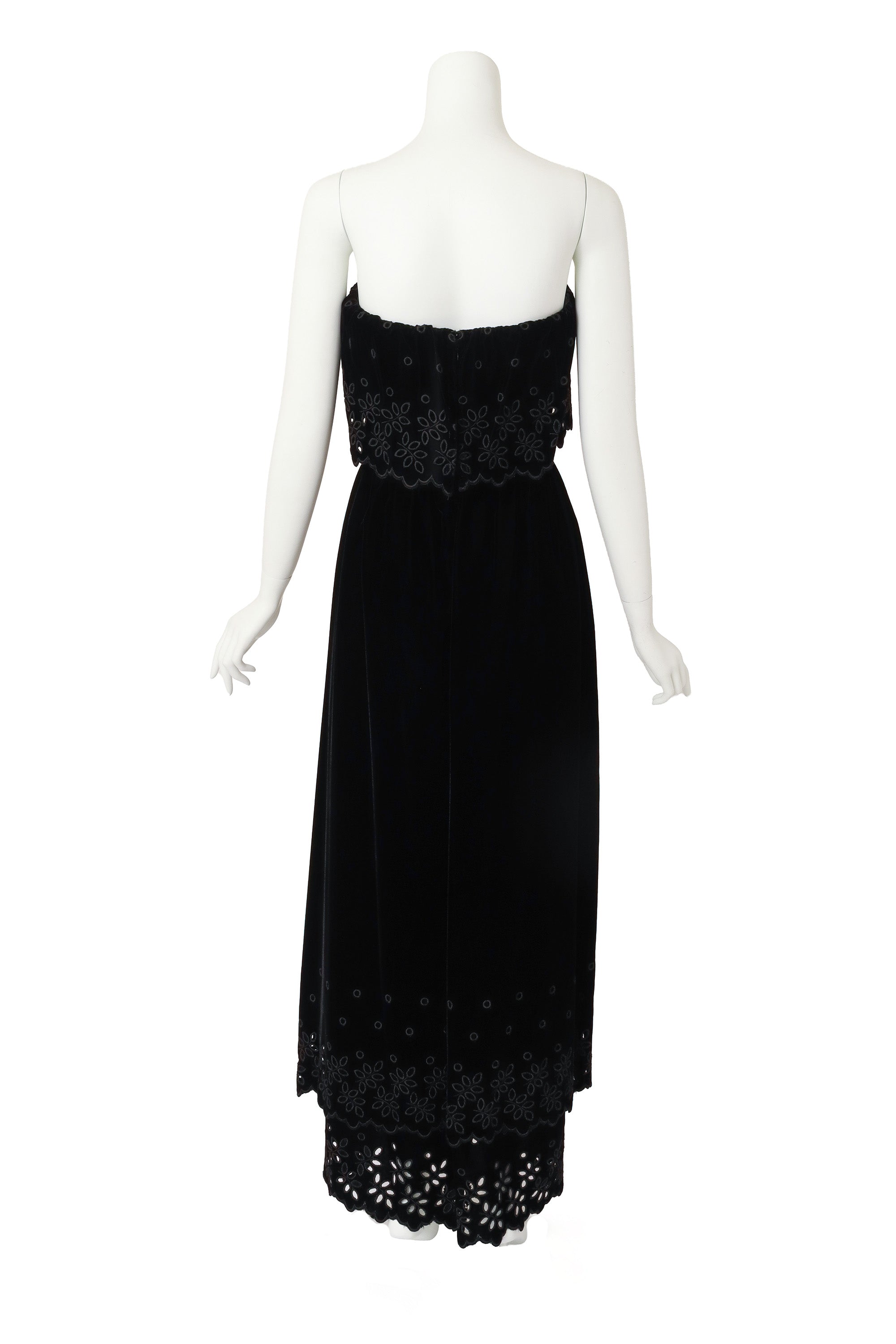 velvet evening dress by Oscar de la Renta on mannequin back @ Recess LA