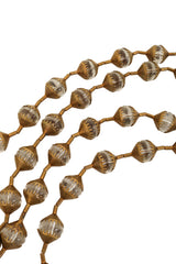 Unsigned Vintage Caged Glass Bead Sautoir Necklace closeup of beading  @ Recess LA