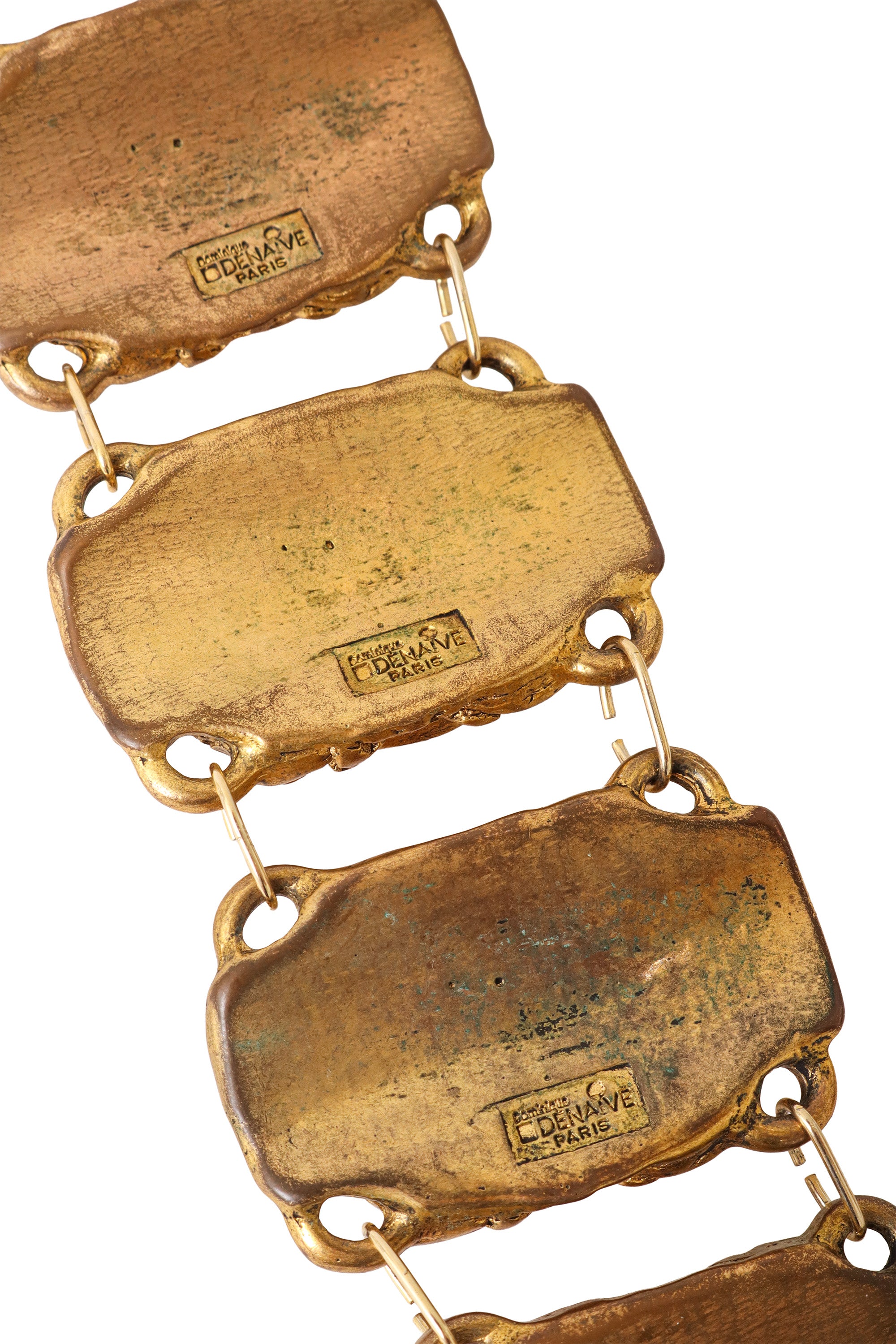 Cabochon link bracelet by Dominique Denaive logos @ Recess LA