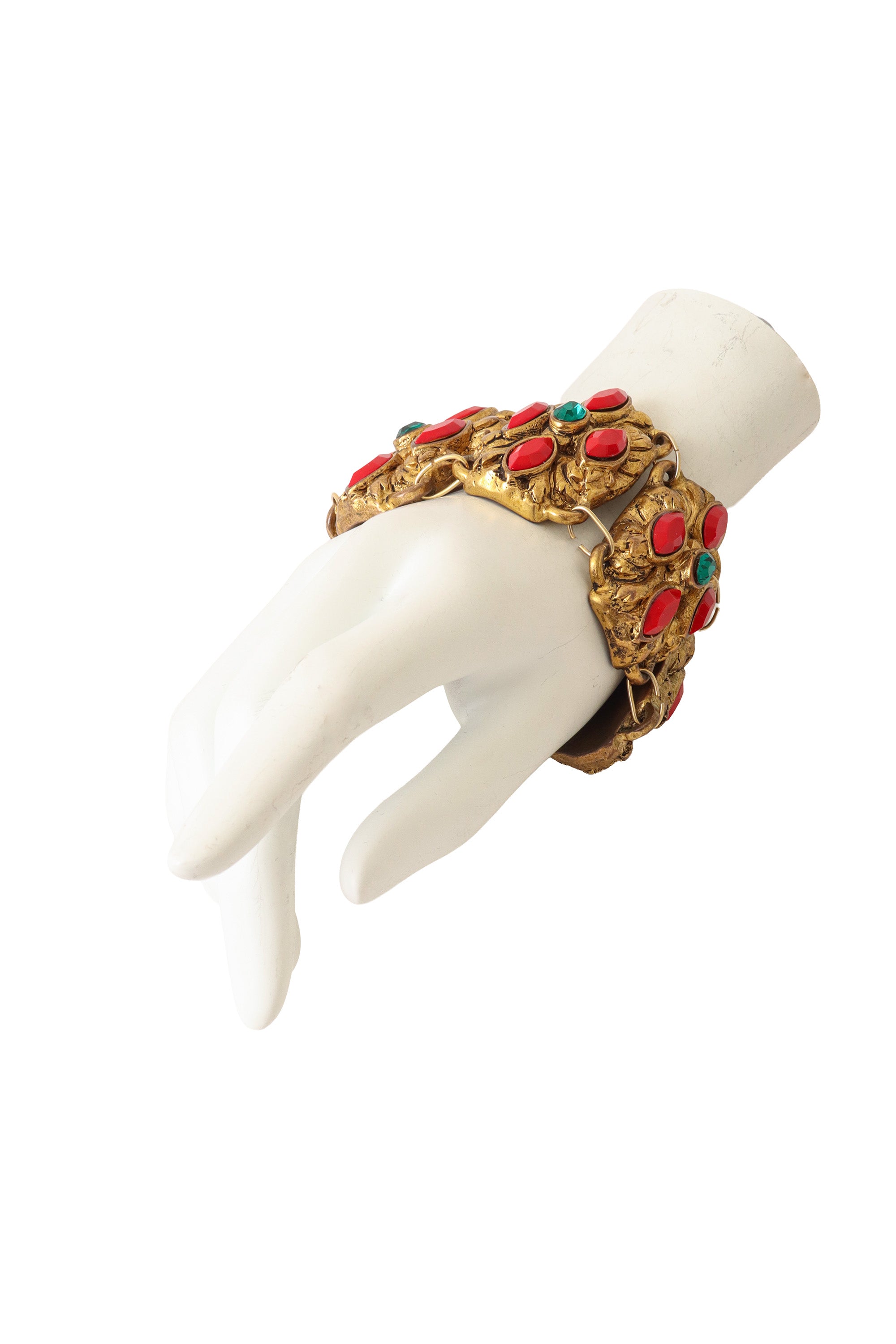 Cabochon link bracelet by Dominique Denaive on mannequin hand @ Recess LA