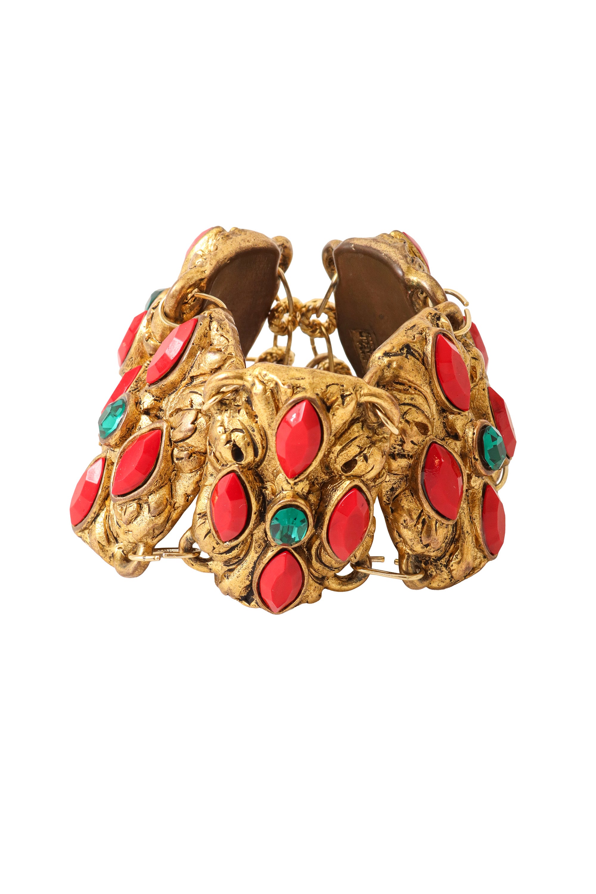 Cabochon link bracelet by Dominique Denaive @ Recess LA