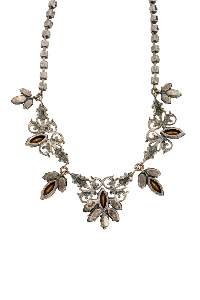 Marquise Filigree Collar Necklace back @ Recess LA