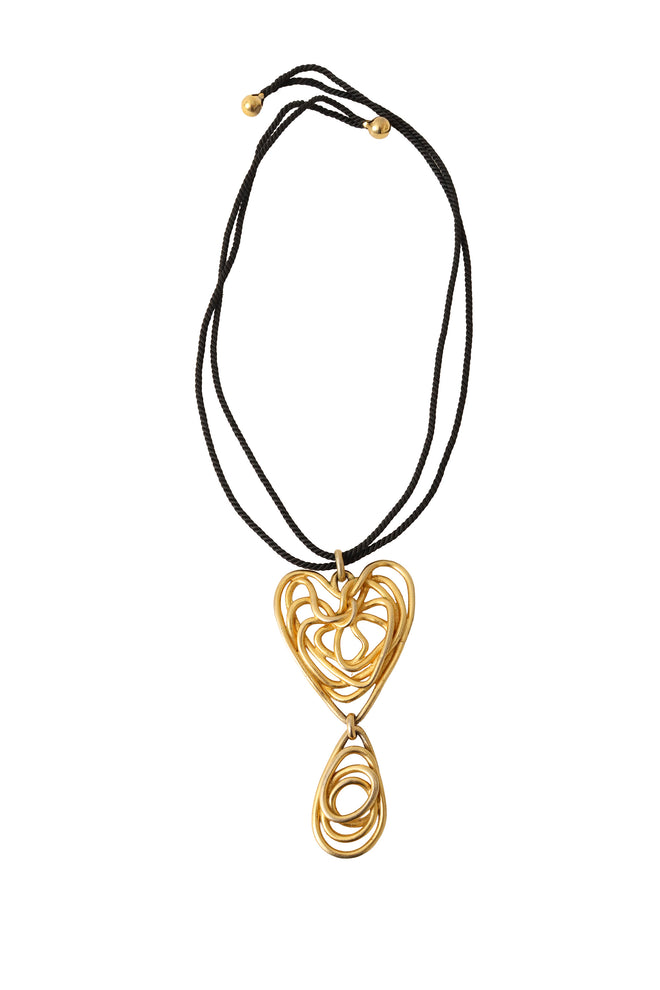 heart pendant necklace by Balenciaga @ Recess LA