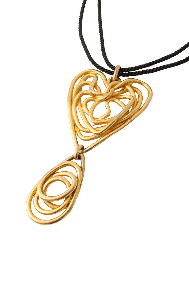 heart pendant necklace by Balenciaga close @ Recess LA
