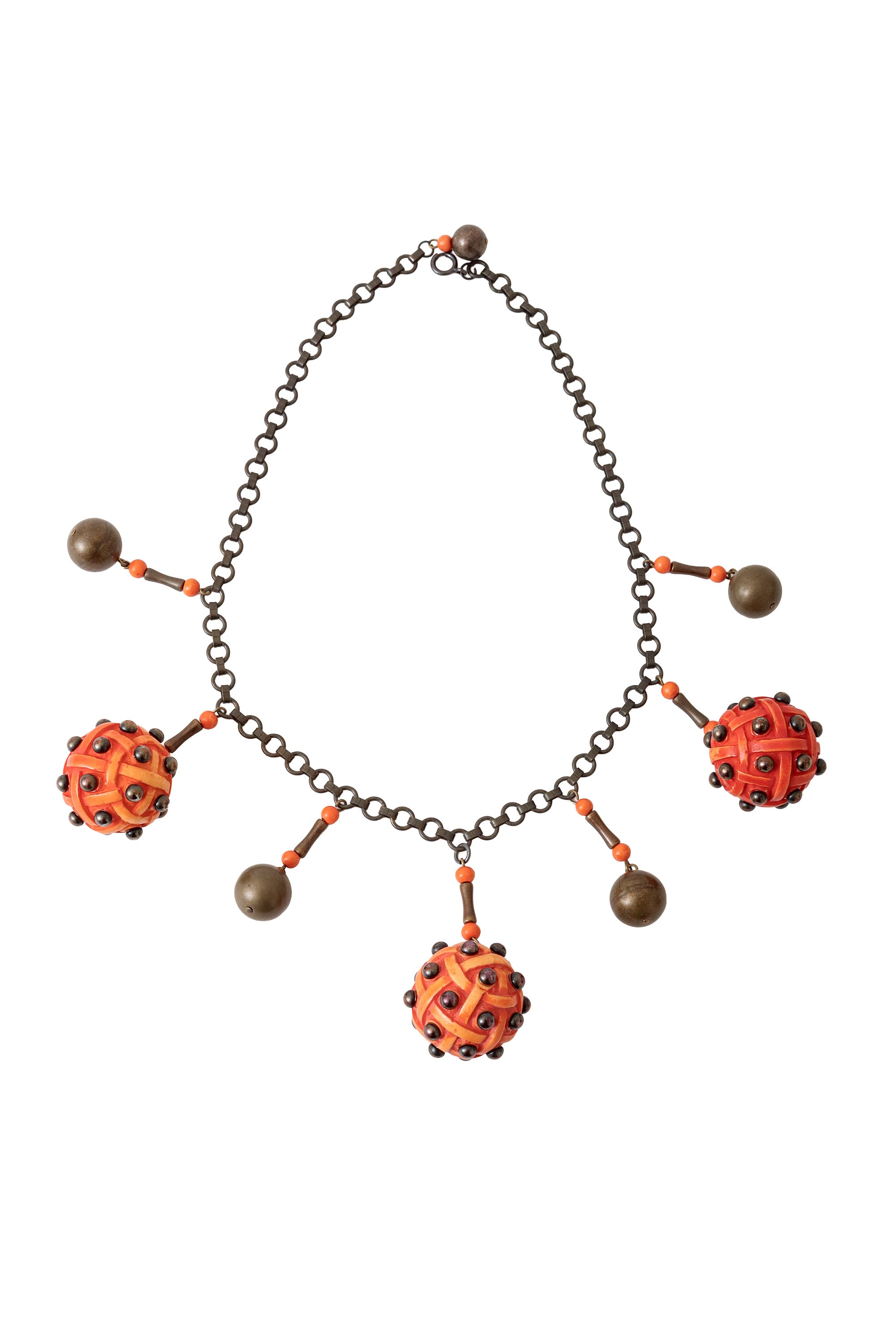 Abstract ball drop necklace @ Recess LA
