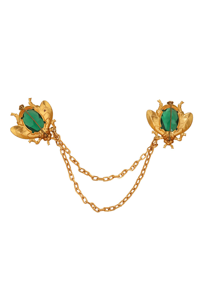 Vintage Crystal Fly Lapel Pin back @ Recess LA