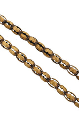 Unsigned Vintage Beveled Pendant Necklace chain closeup  @ Recess LA