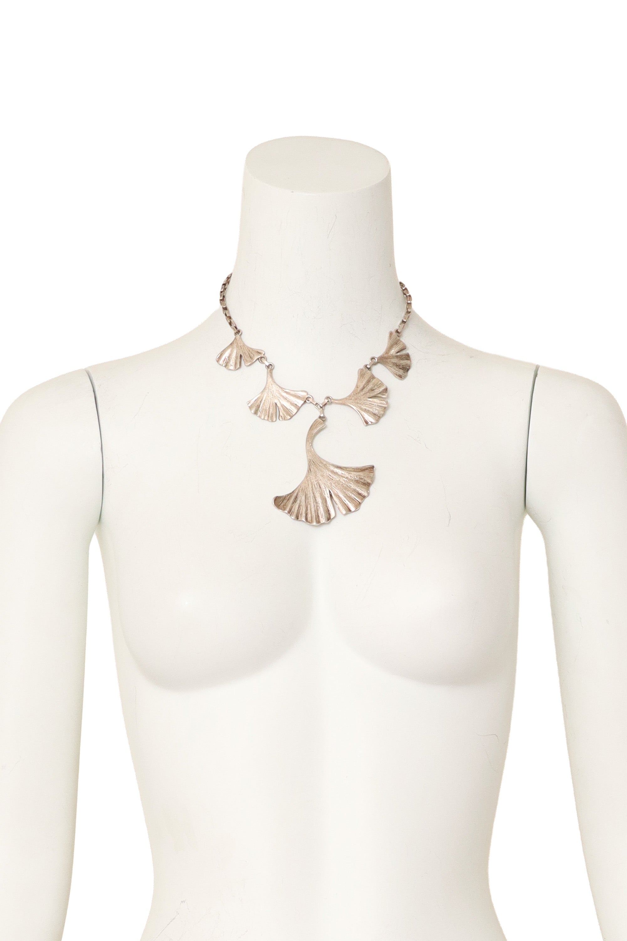 Gingko pendant necklace by P&M Paris on mannequin @ Recess LA