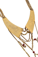 Unsigned Vintage Eclectic Draped Cabochon back of Necklace @ Recess LA