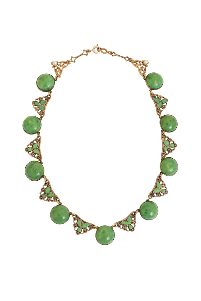 Unsigned Vintage Art Nouveau Cabochon Necklace @ Recess LA