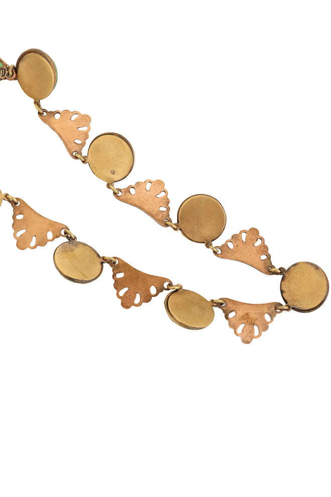 Unsigned Vintage Art Nouveau Cabochon back of necklace @ Recess LA