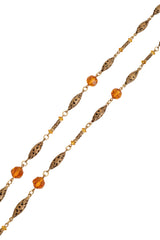 Vintage Sadie Green Nouveau necklace chain close @ Recess LA