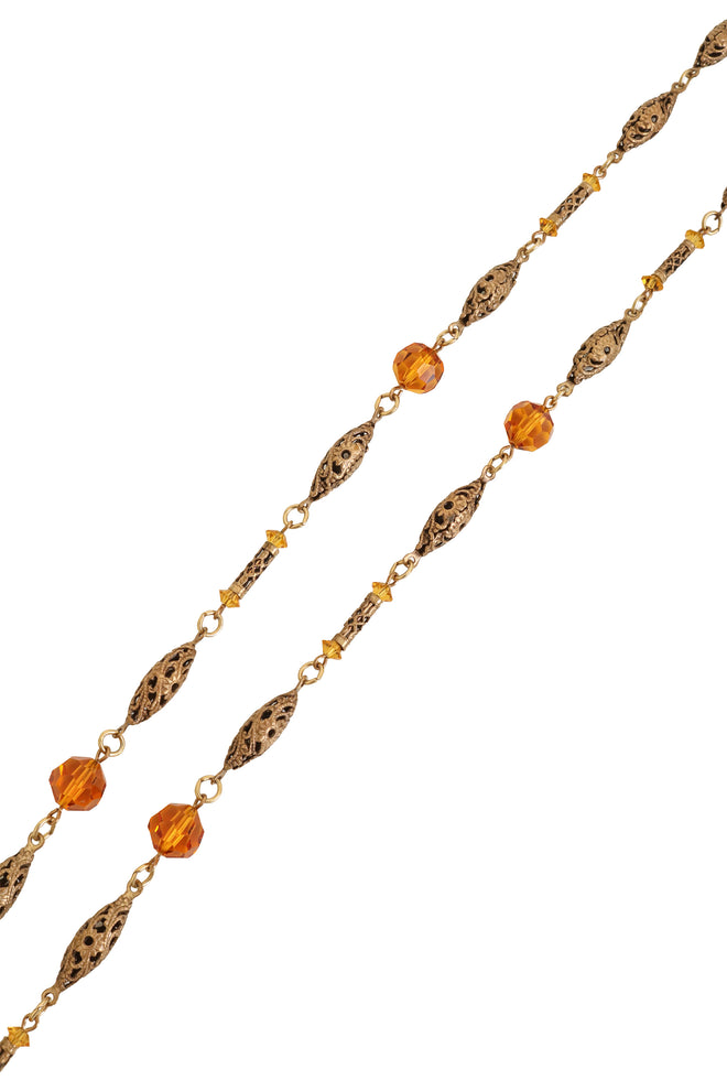 Vintage Sadie Green Nouveau necklace chain close @ Recess LA