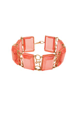 Vintage Glass Crystal Panel Bracelet @ Recess LA