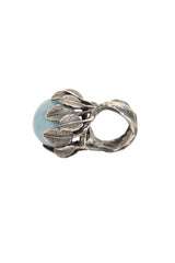 Vintage Oversize Cabochon Leaf Ring on side @ Recess LA