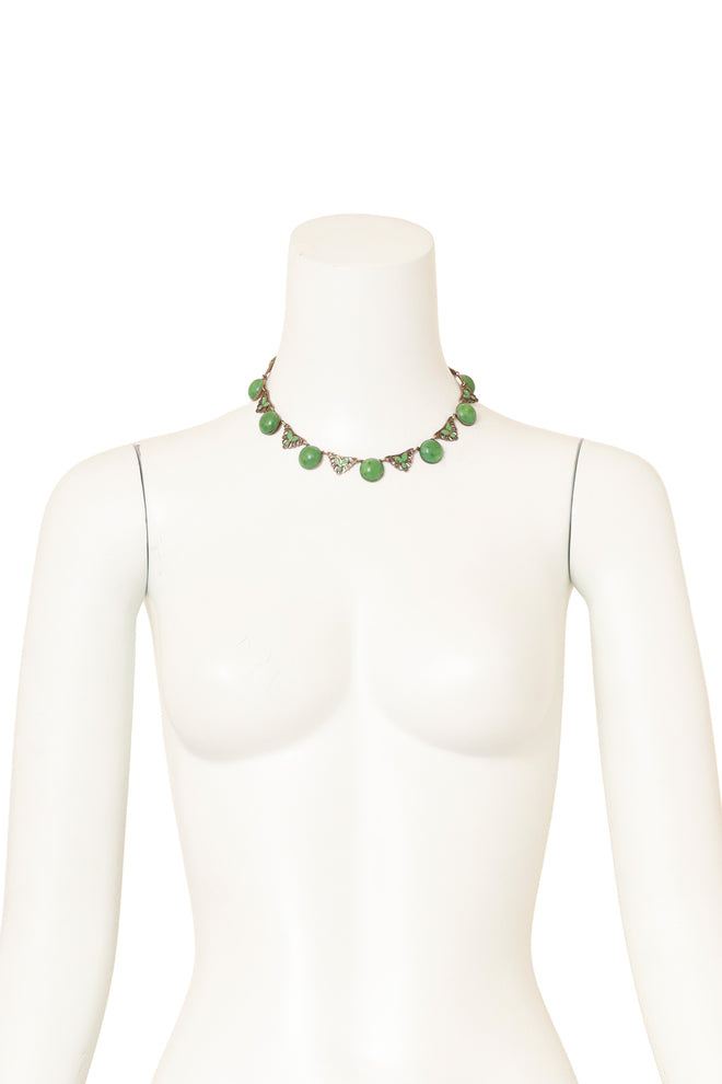 Unsigned Vintage Art Nouveau Cabochon Necklace on mannequin @ Recess LA