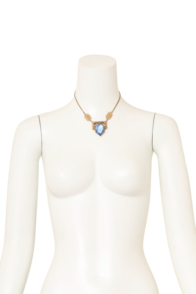 Unsigned Vintage Art Deco Crystal Necklace on mannequin @ Recess LA