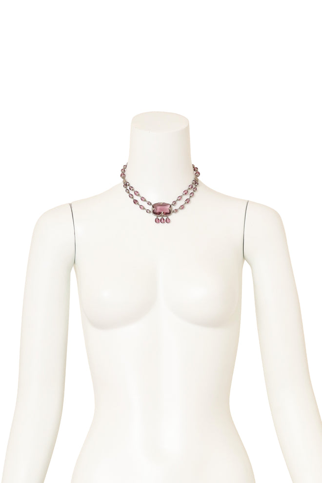Czechoslovakian Glass Collar Necklace on mannequin @ Recess LA