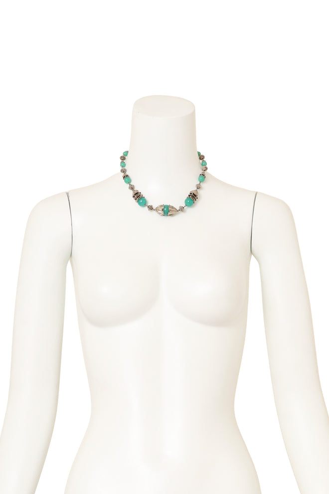 Floral Glass Bead Necklace on mannequin @ Recess LA