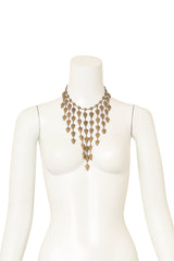 Unsigned Vintage Grape Fringe Bib Necklace on mannequin @ Recess LA