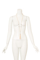 Vintage Organic Pearl Sautoir Necklace on mannequin @ Recess LA