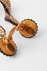 Spiral rhinestone earrings by Richard Kerr carotuche @ Recess LA