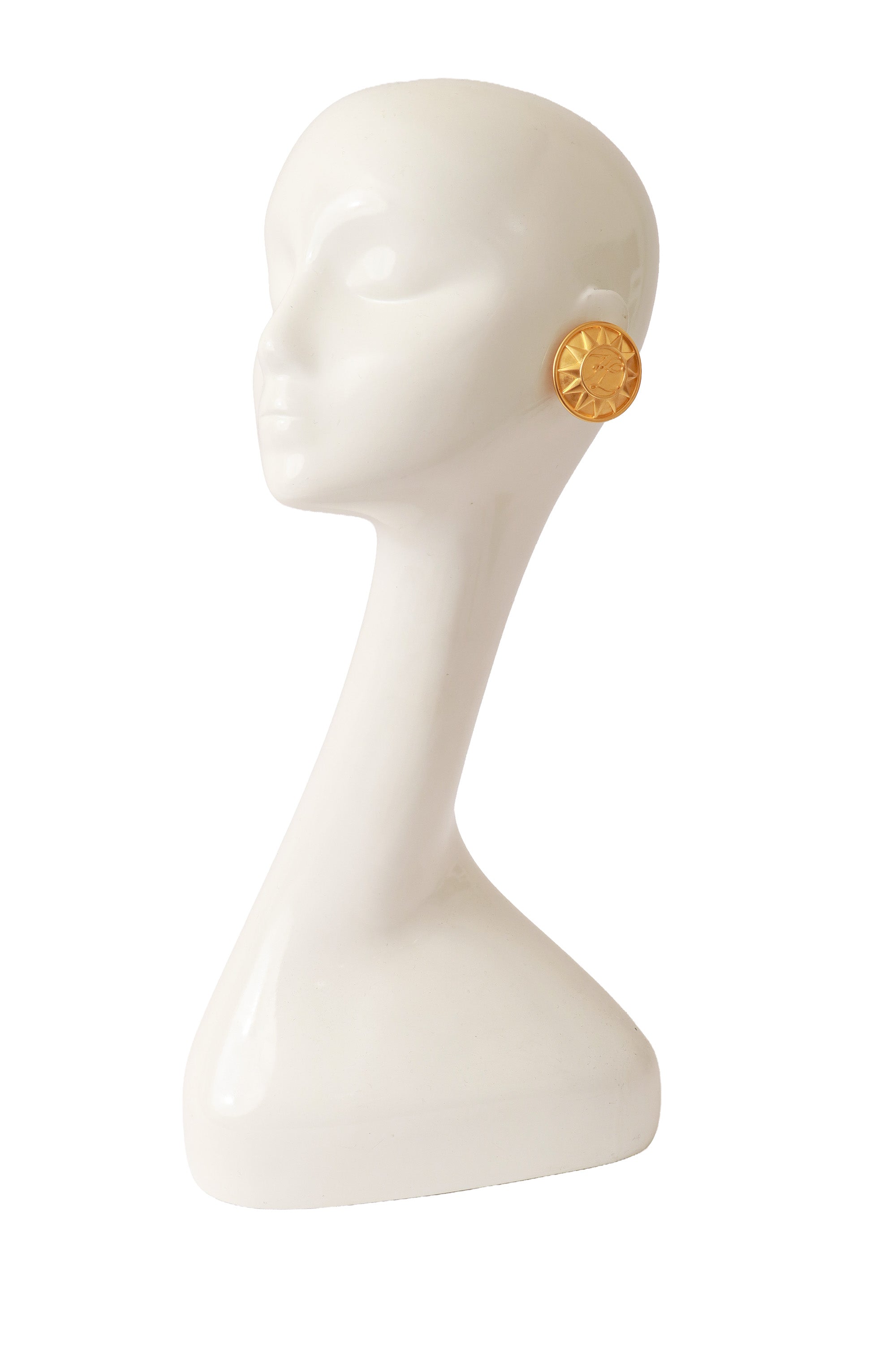 logo earrings by Karl Lagerfeld on mannequin @ Recess LA