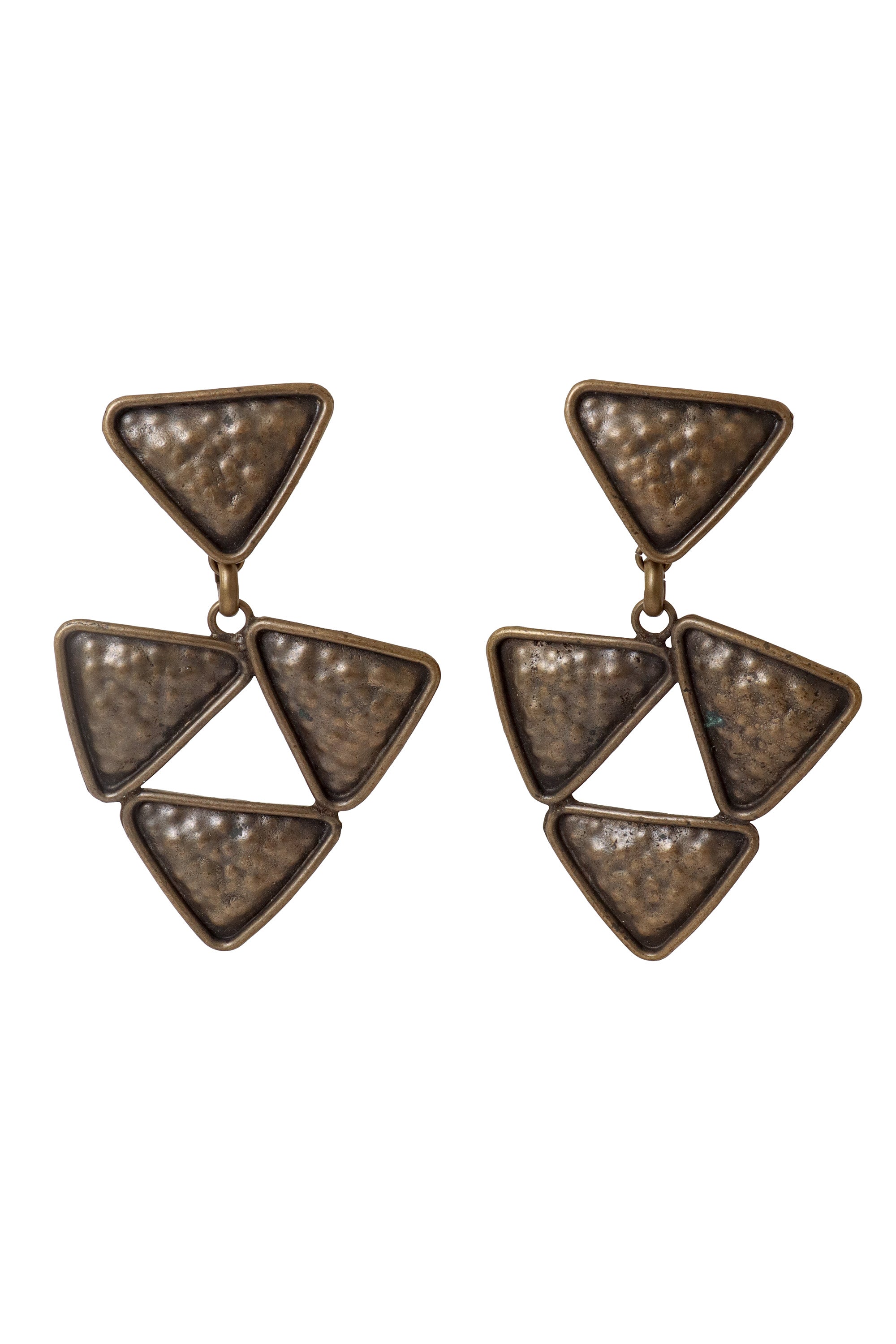 Triangle drop earrings by Premier Etage Paris @ Recess LA 