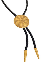 Vintage Yves Saint Laurent Medallion Bolo Tie Necklace side view @ Recess LA