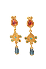 Ornate filigree and glass earrings by Hanna Bernhard @ Recess LA 