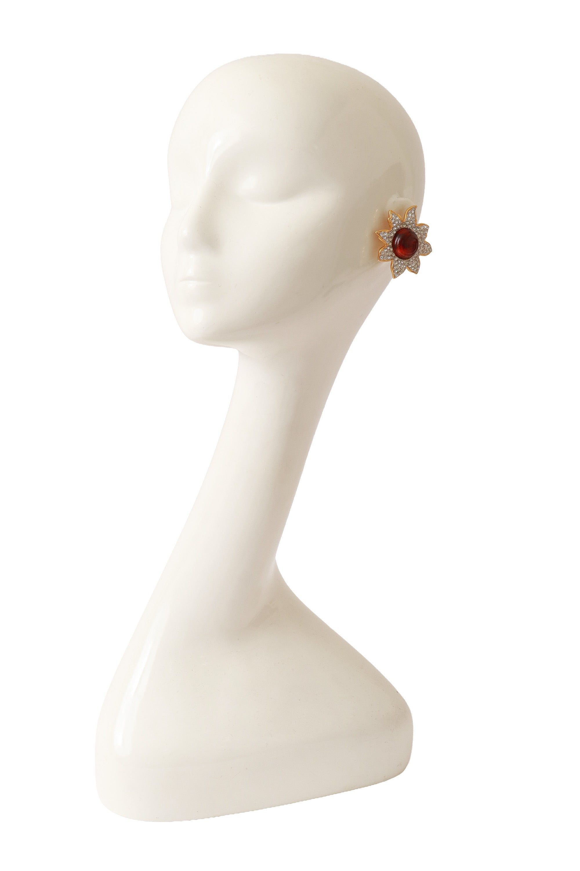 cabochon earrings by Valentino on mannequin @ Recess LA