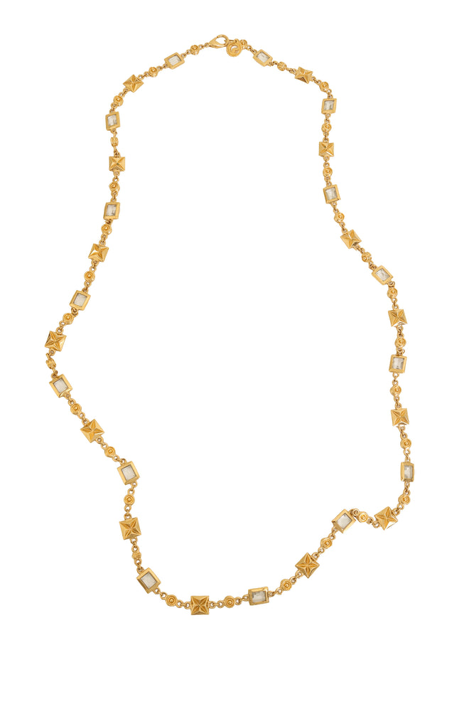 Vintage St. John Faceted Geometric Sautoir Necklace @ Recess LA