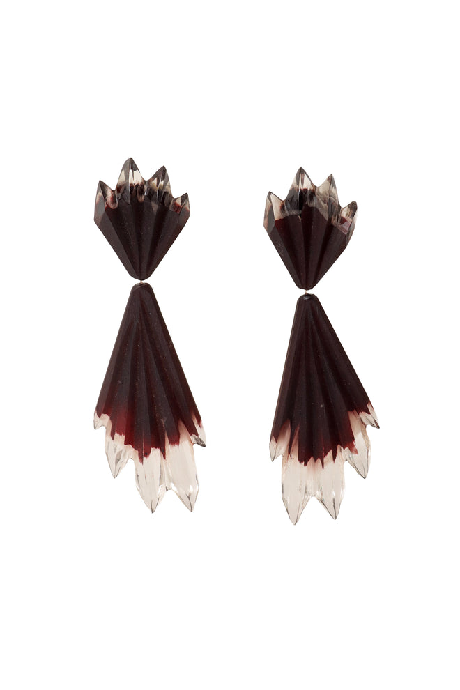 Faceted resin drop earrings @ Recess LA 