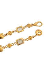 Vintage St. John Faceted Geometric Sautoir Necklace lobster claw clasp @ Recess LA
