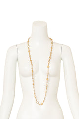Vintage St. John Faceted Geometric Sautoir Necklace on mannequin @ Recess LA