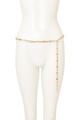 Vintage St. John Faceted Geometric Sautoir Necklace worn as belt @ Recess LA
