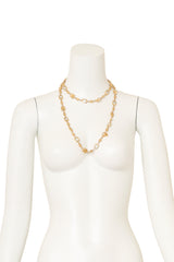 Vintage St. John Faceted Geometric Sautoir Necklace wrapped on mannequin @ Recess LA
