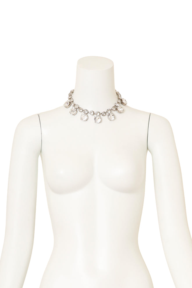 Vintage Crystal Drop Collar Necklace on mannequin @ Recess LA