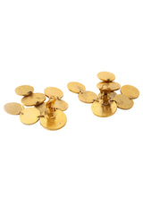 Rooster coin drop earrings backside clips open @ Recess LA 