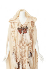 Knit Feather Cape