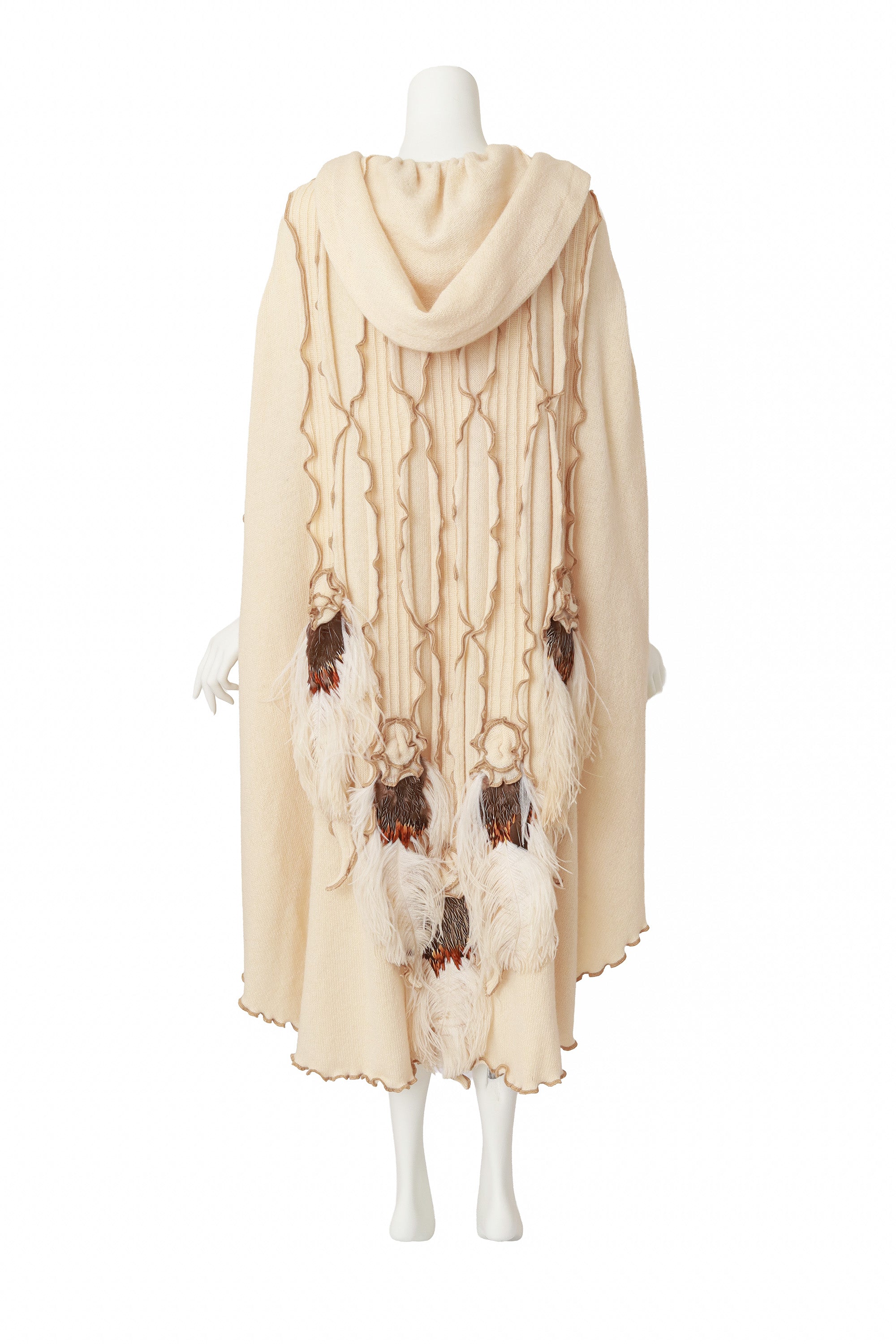Knit Feather Cape