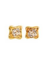 Vintage Jacky de G square Cluster Button Earrings @ Recess LA