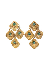 Vintage artisan Articulated Petal Earrings @ Recess LA