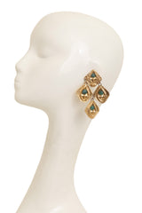 Vintage artisan Articulated Petal Earrings  on mannequin @ Recess LA