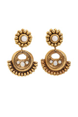 Vintage Satellite Opaline Hoop Drop Earrings @ Recess LA