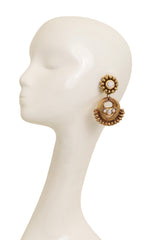 Vintage Satellite Opaline Hoop Drop Earrings on mannequin @ Recess LA