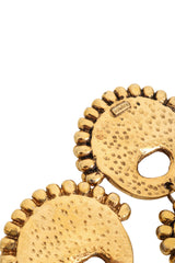 Vintage Satellite Opaline Hoop Drop Earrings tarnish @ Recess LA